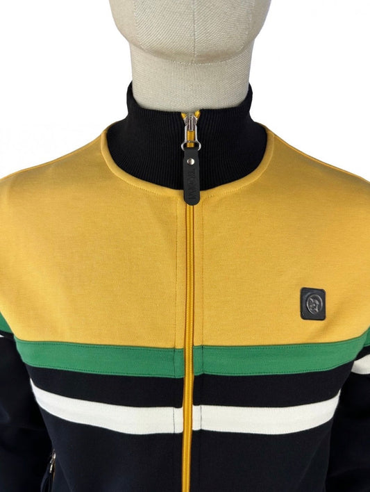 Panel Stripe Track Top Black- TR/9051