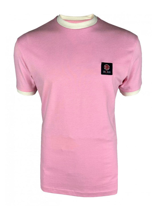 Flag Badge Ringer Tee - Pink  TR/9086