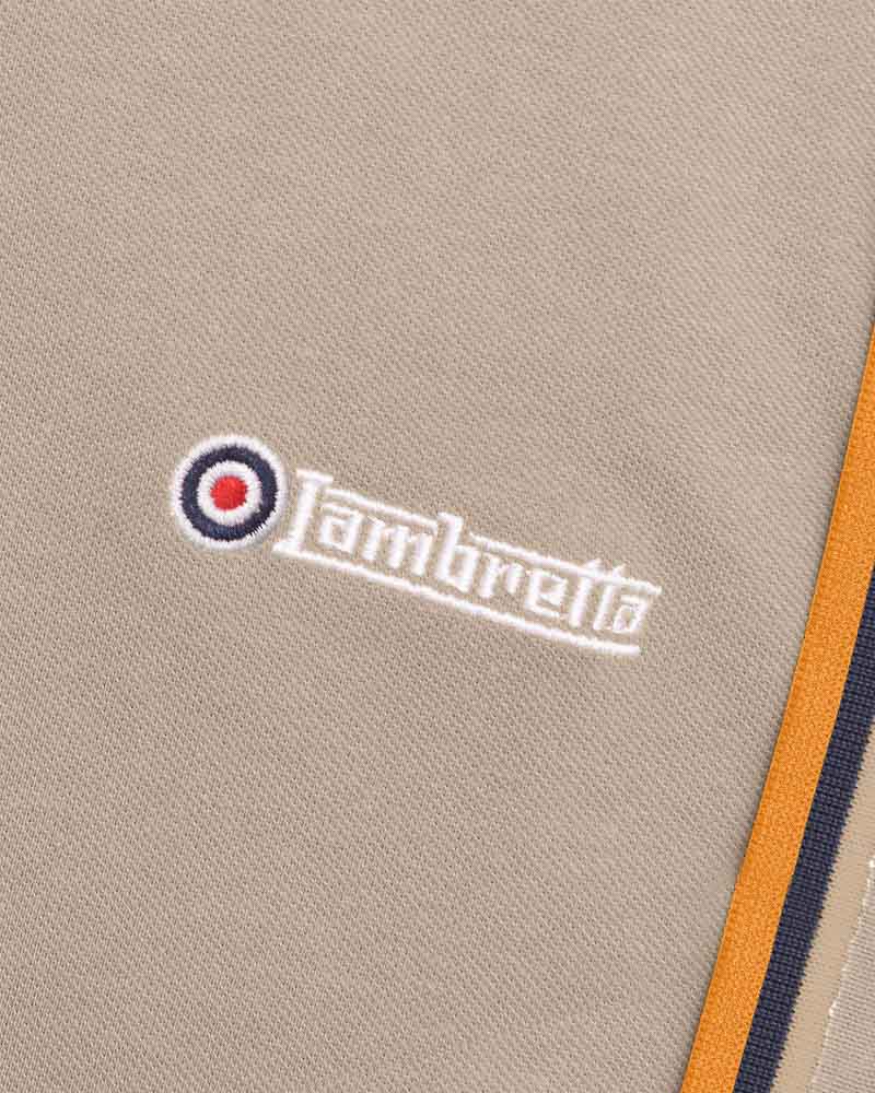 TRIPLE TIPPED POLO - CASHEW (Stone/Navy/Orange) SS1650