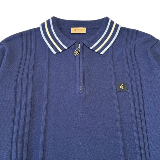 Gabicci Vintage Ronnie Tipped Knit - Storm
