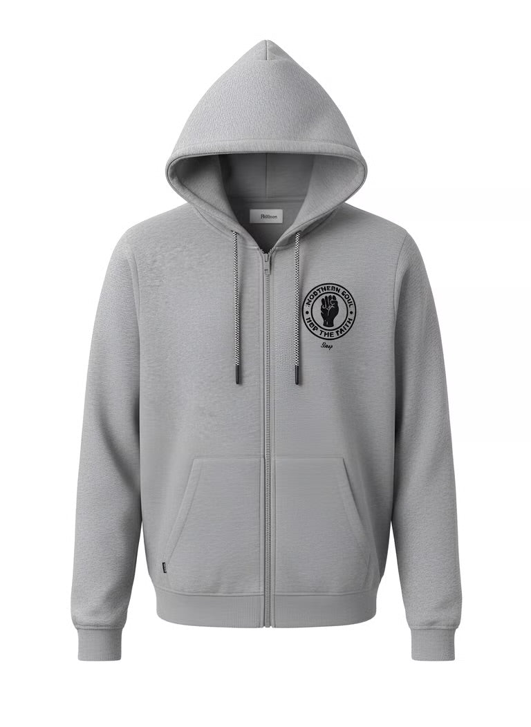 Northern Soul Zip Hoody - Grey