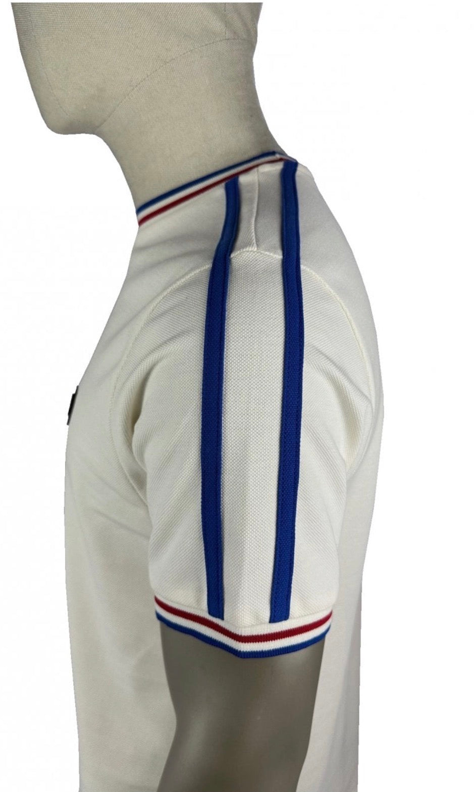 Three colour tipping pique tee TC/1042 - ECRU