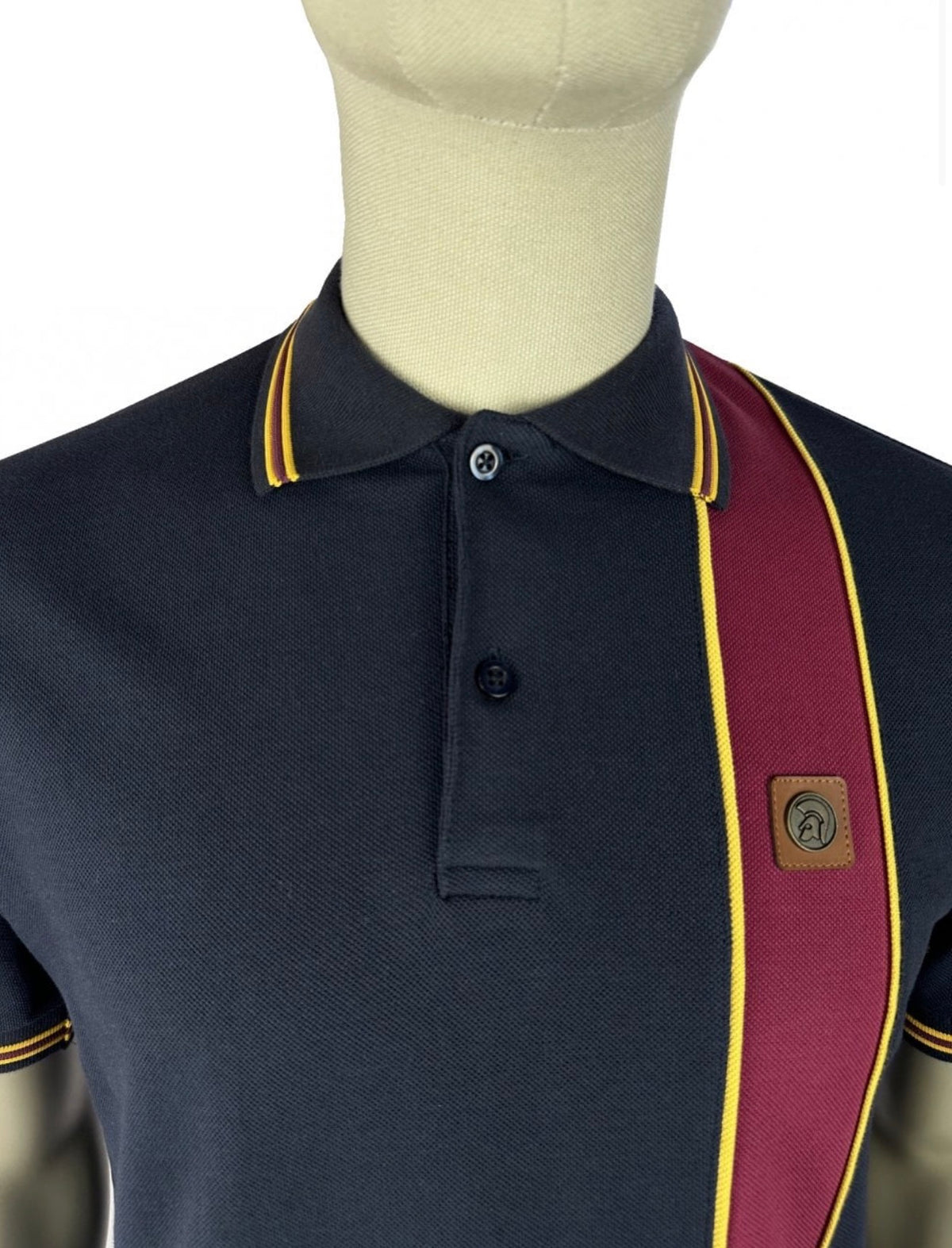 Stripe Front Pique Polo TR/9131 - Navy