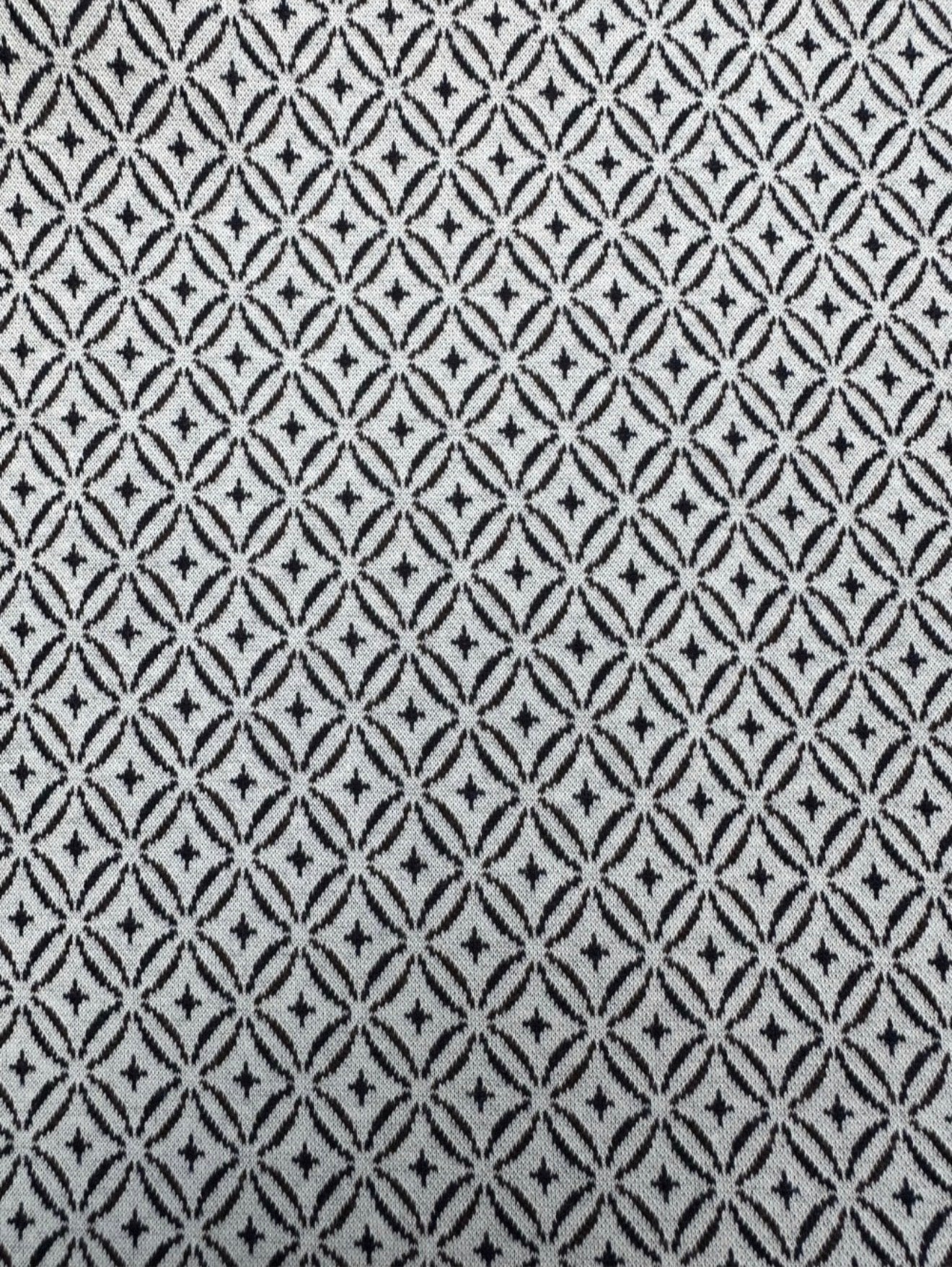 Geometric Zip Panel Polo - Navy TR9018