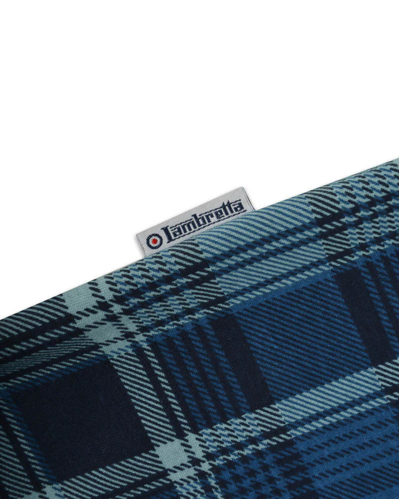 Check print polo - Navy