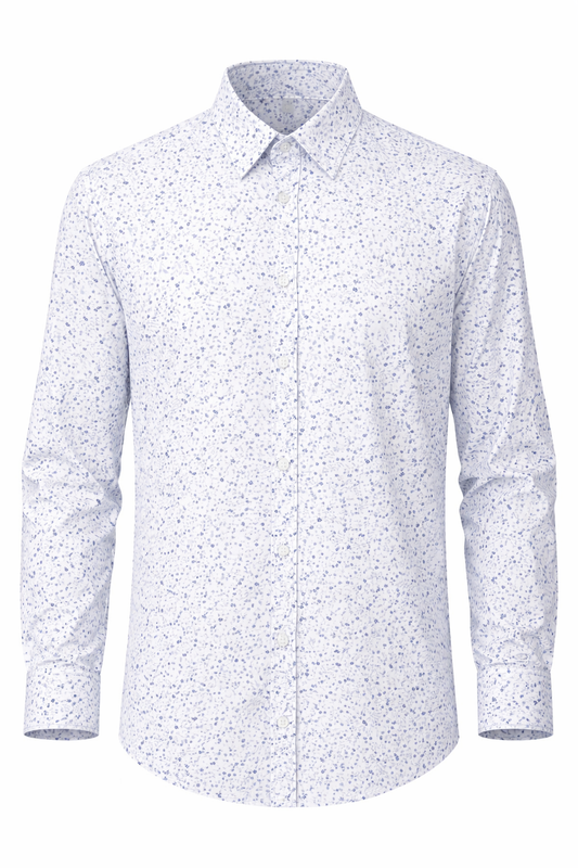 Relco Mens White floral shirt