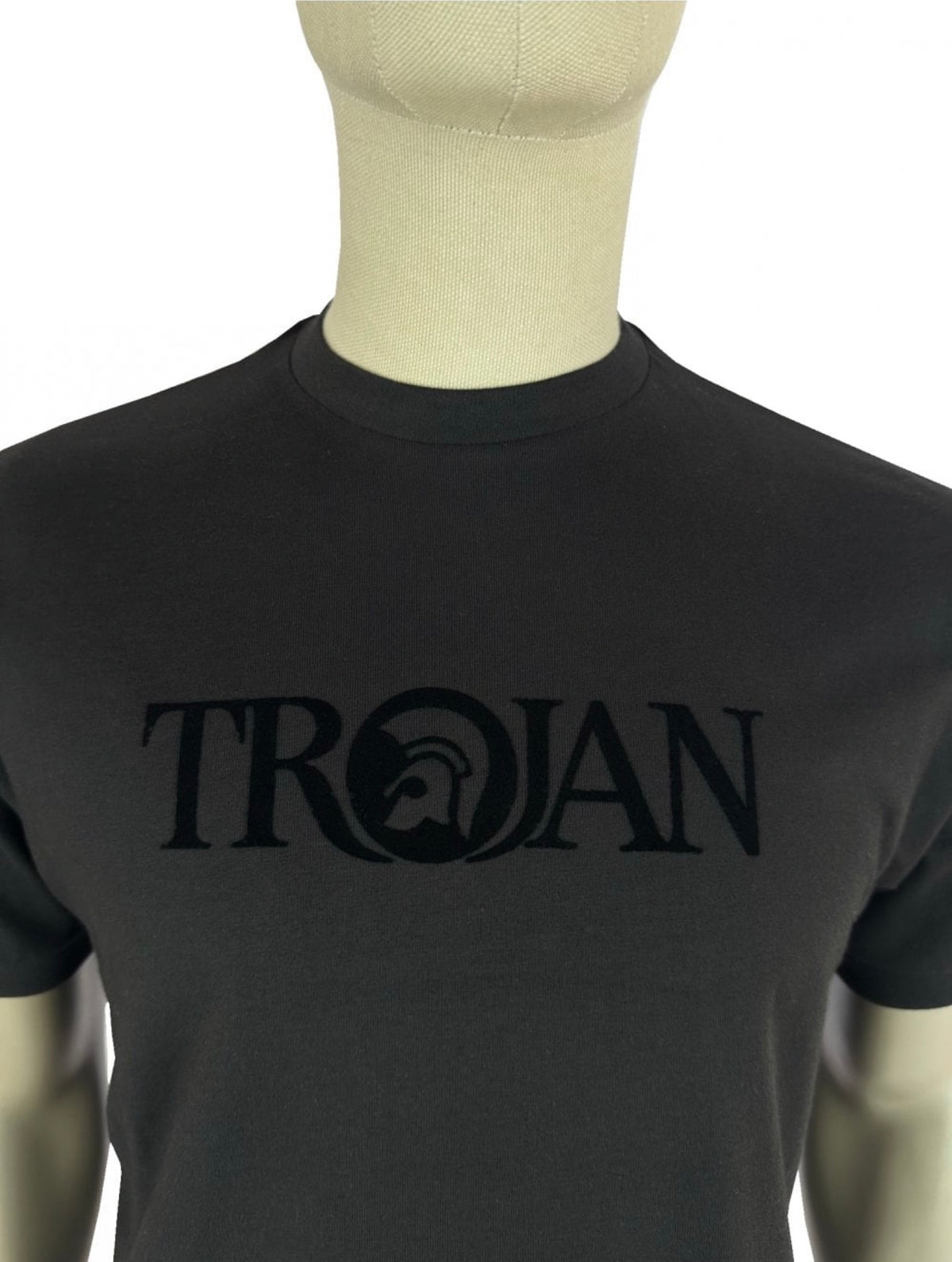Self-Flock Print Logo Tee TR/9139 - Black