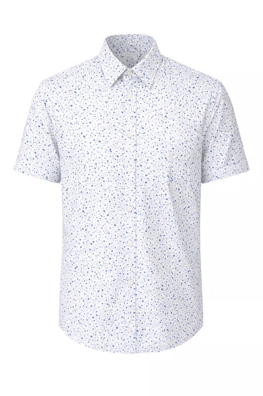 Relco S/S White Floral Shirt