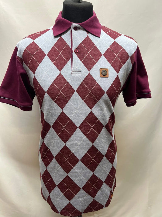 Argyle Panel Polo - Port