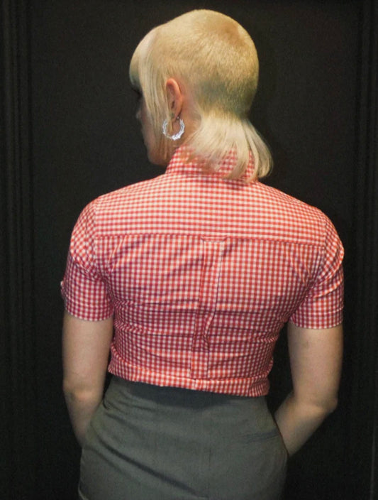 Relco Ladies Gingham Shirt - Red