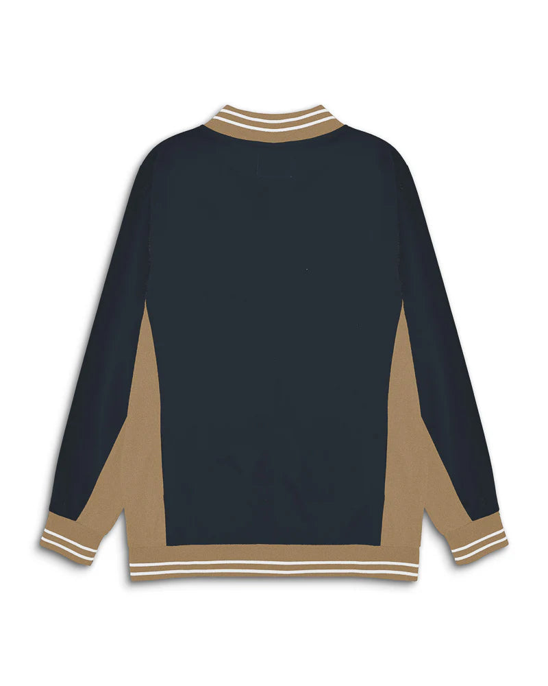 Vintage Track Top - Navy / Cashew / White