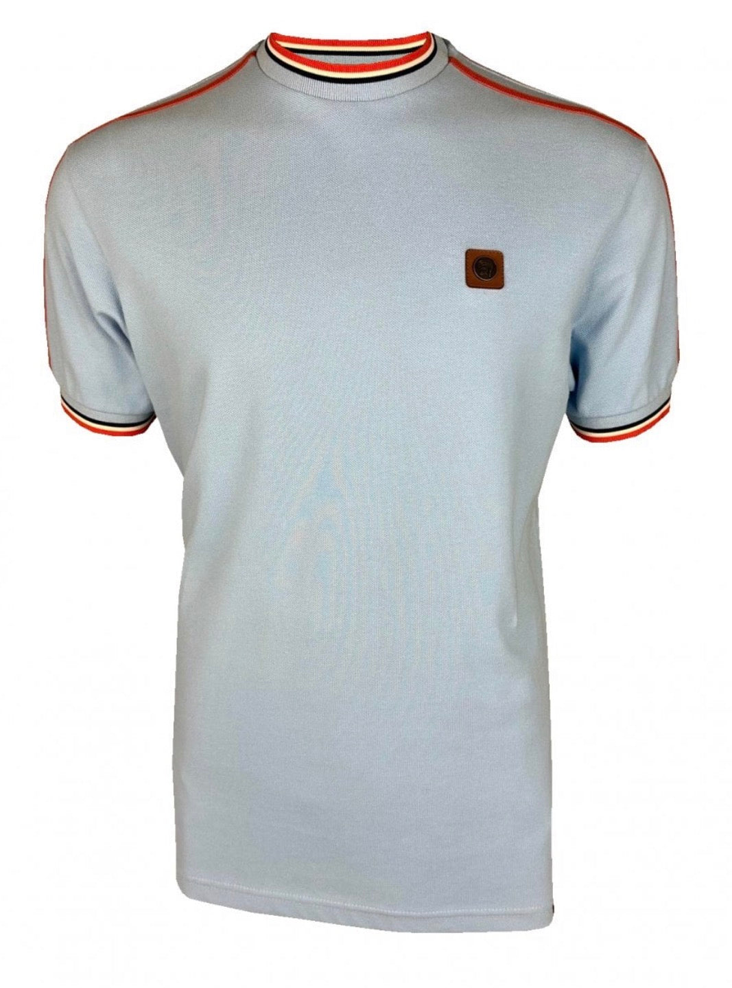 TROJAN
Three colour tipping pique tee TC/1042 - POWDER