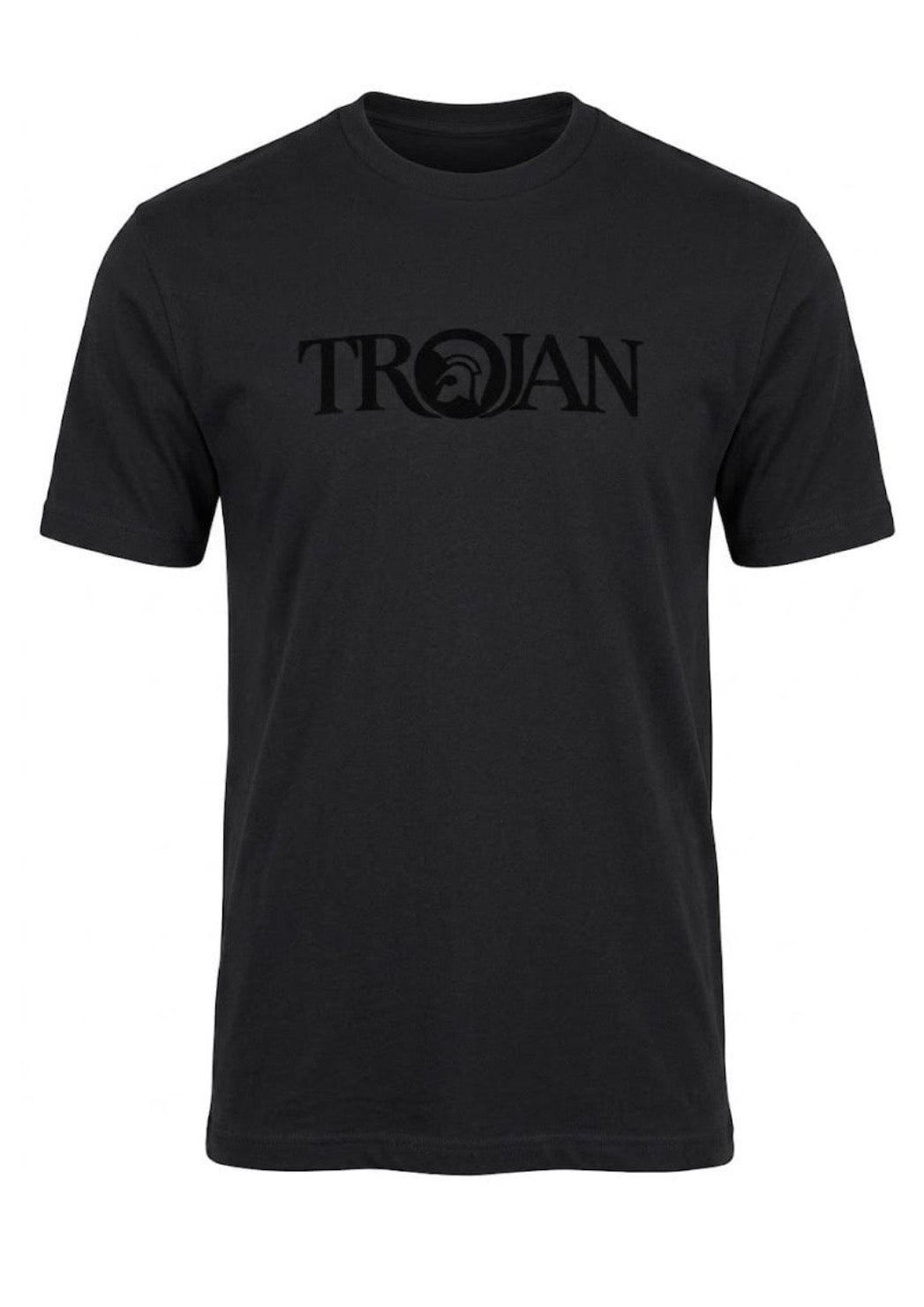 Self-Flock Print Logo Tee TR/9139 - Black