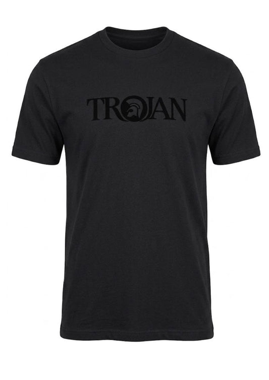 Self-Flock Print Logo Tee TR/9139 - Black