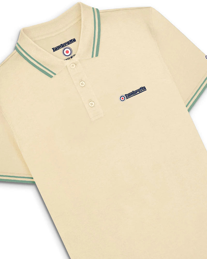 Twin Tipped Polo - Tofu / Iceburg Green