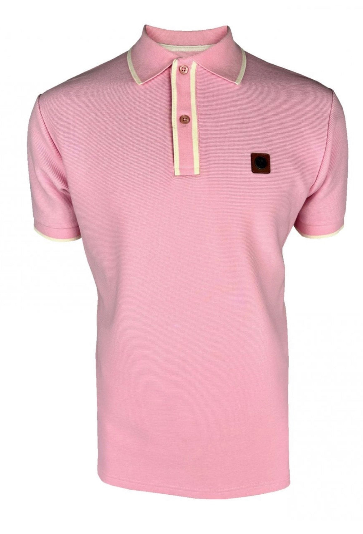 Ottoman Stripe Trim Polo - Pink -  TR/9080