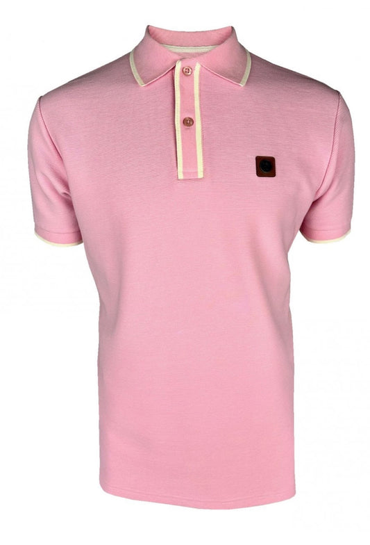 Ottoman Stripe Trim Polo - Pink -  TR/9080