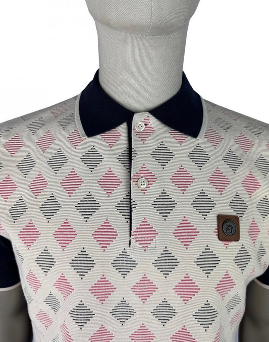 Trojan Ottoman Diamond Panel Polo TR/9120 - Navy