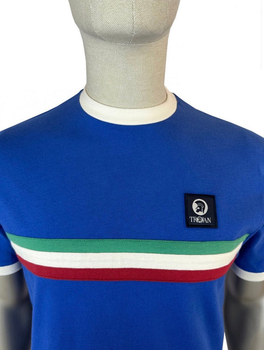 Stripe Front Tee - Cobalt TR/9085