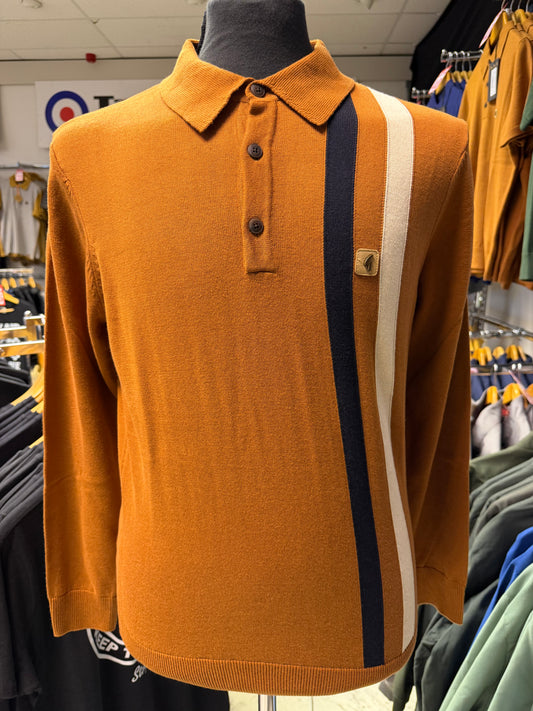 GABICCI VINTAGE COLTRANE STRIPE KNIT WALNUT