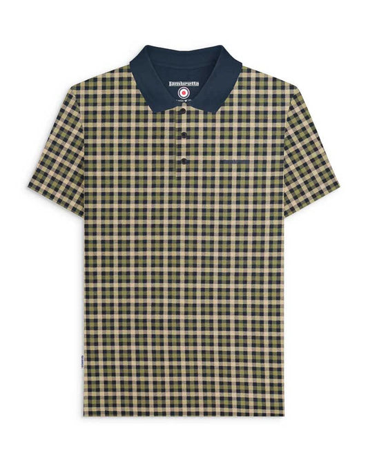 Check Polo - Navy