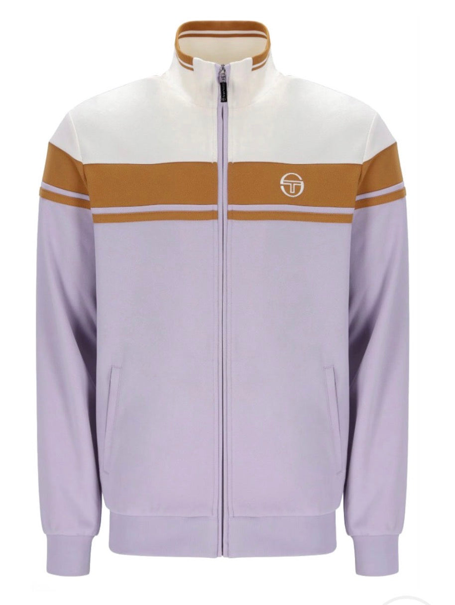 Sergio Tacchini Damarino Regular Fit Long Sleeve Track Top - Thistle/Biscuit