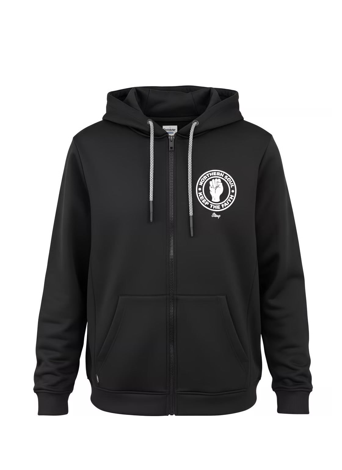 Northern Soul Zip Hoody - Black