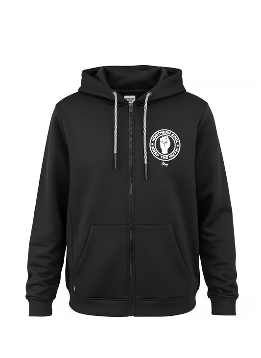 Northern Soul Zip Hoody - Black