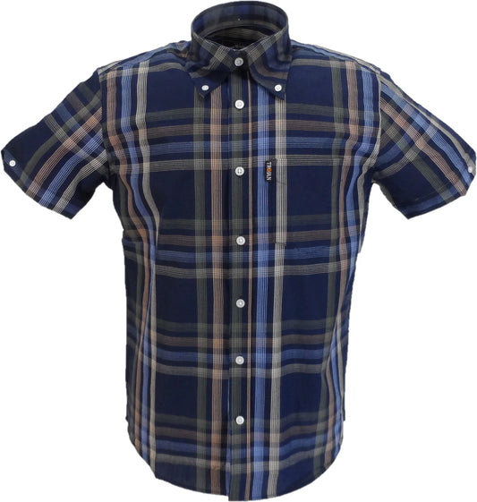 Trojan Check Shirt - Navy - TC1044