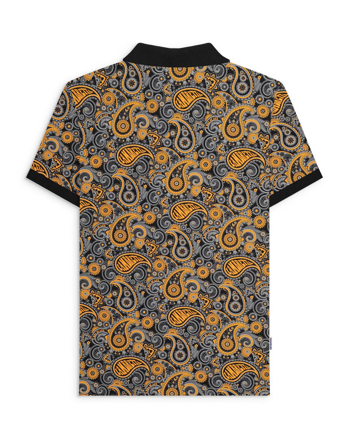 Paisley Brand Polo - Black / Gold