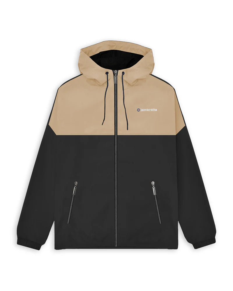 Contrast Panel Jacket - Black / Cashew