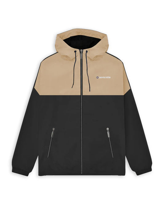 Contrast Panel Jacket - Black / Cashew