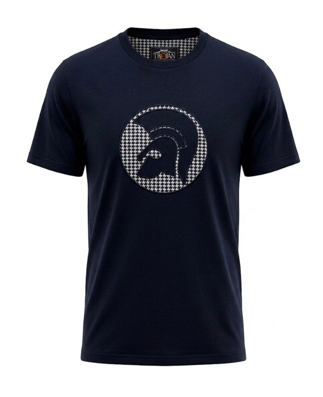 Applique Houndstooth Jacquard Tee TR/9138 -Navy