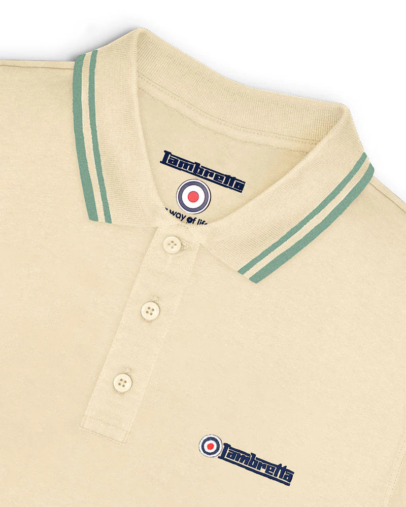 Twin Tipped Polo - Tofu / Iceburg Green