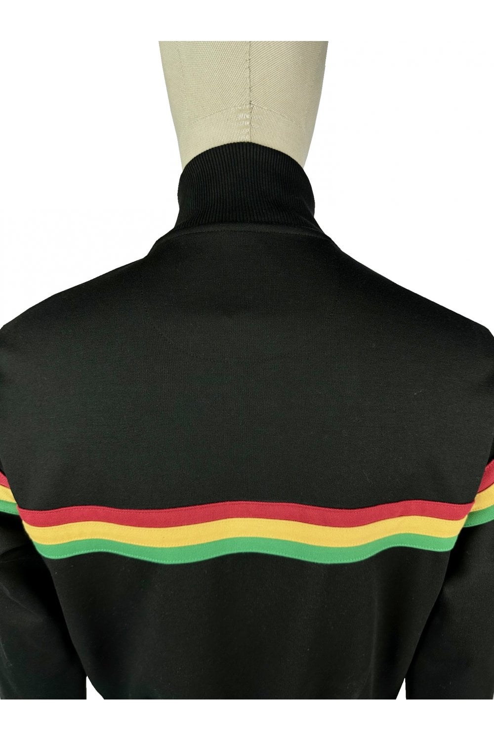 Trojan Retro Stripe Track Top - Black