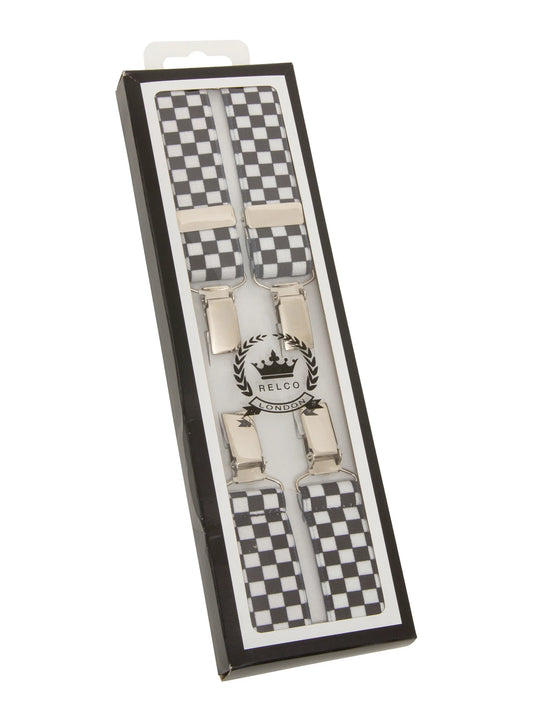 Braces with Buckle - Black & White