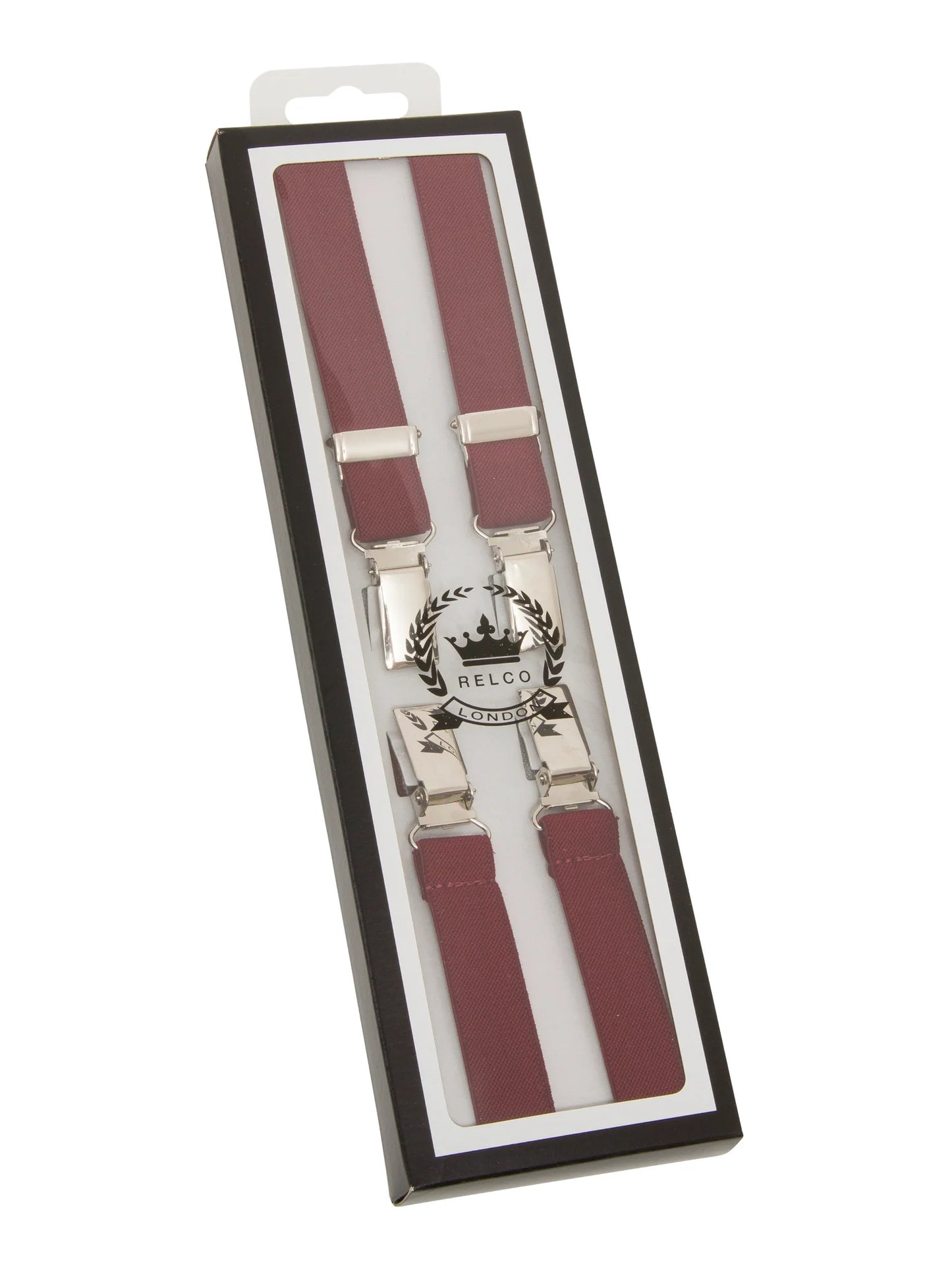 Braces with Buckle - Burgundy