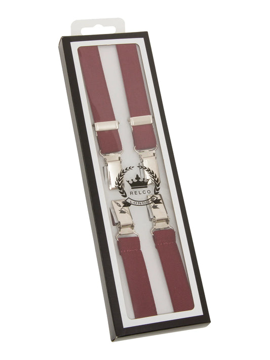 Braces with Buckle - Burgundy