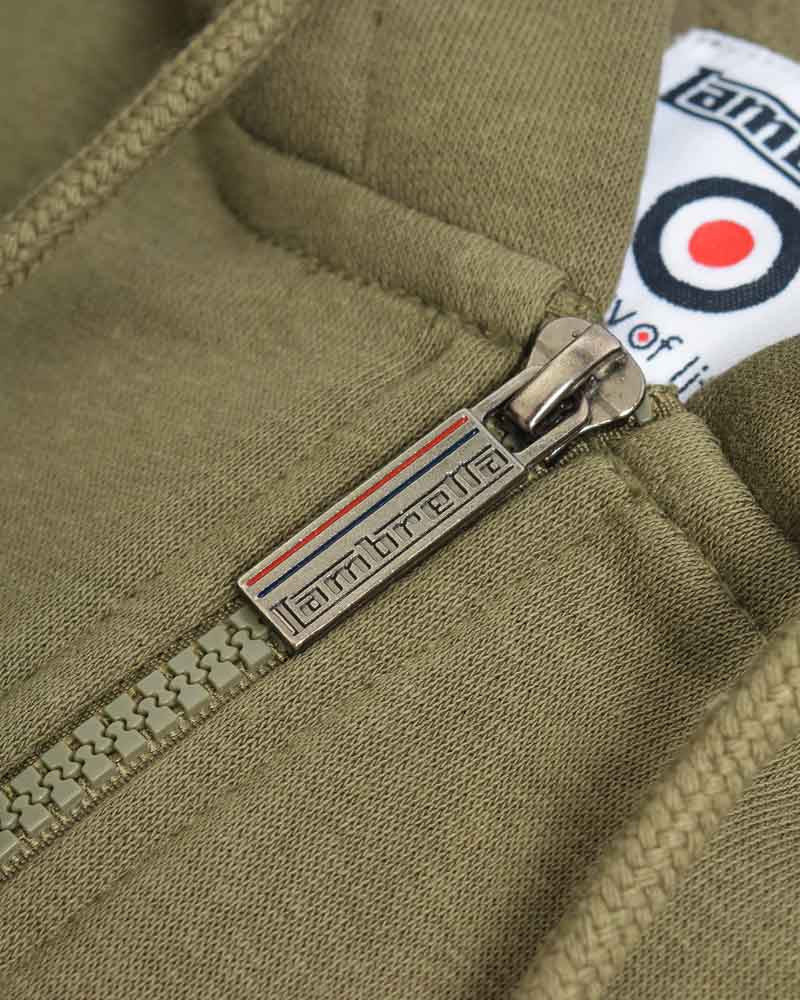 Full Zip Hoody - khaki / Black
