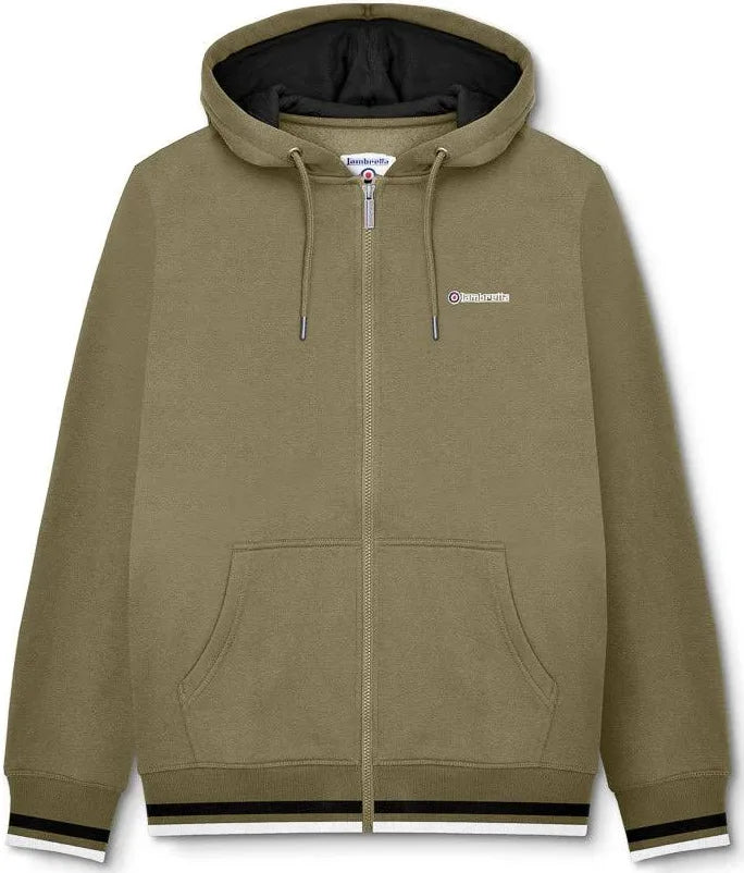 Full Zip Hoody - khaki / Black