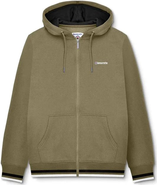 Full Zip Hoody - khaki / Black