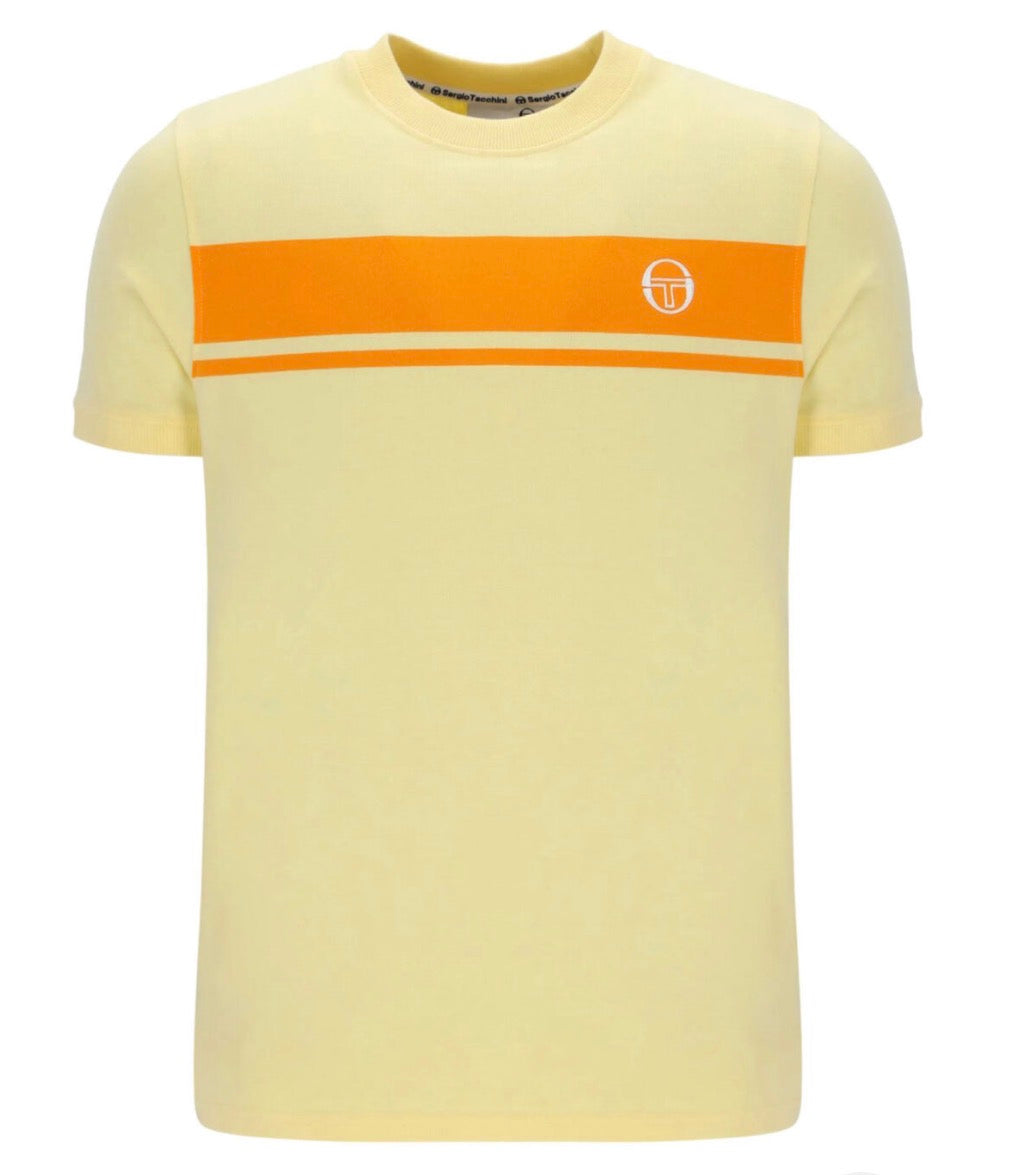 Sergio Tacchini Master Regular Fit Short Sleeve T-Shirt - Pale Banana / Autumn Glory