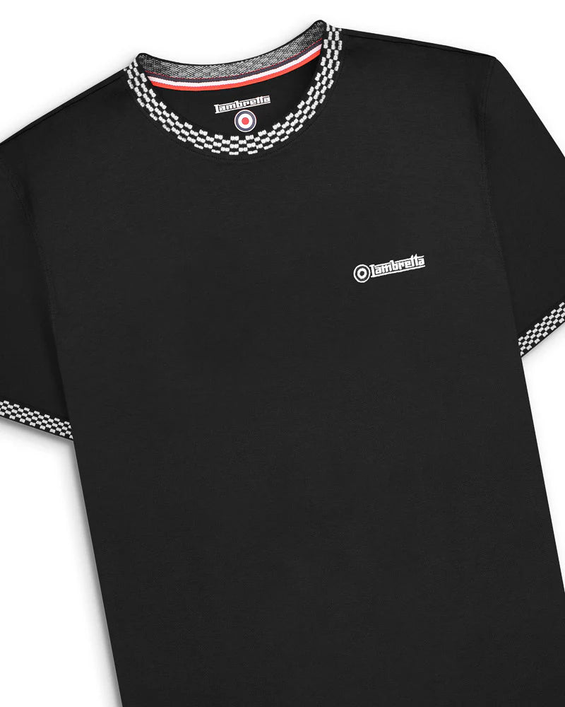 Lambretta - Two Tone Ringer Tee - Black