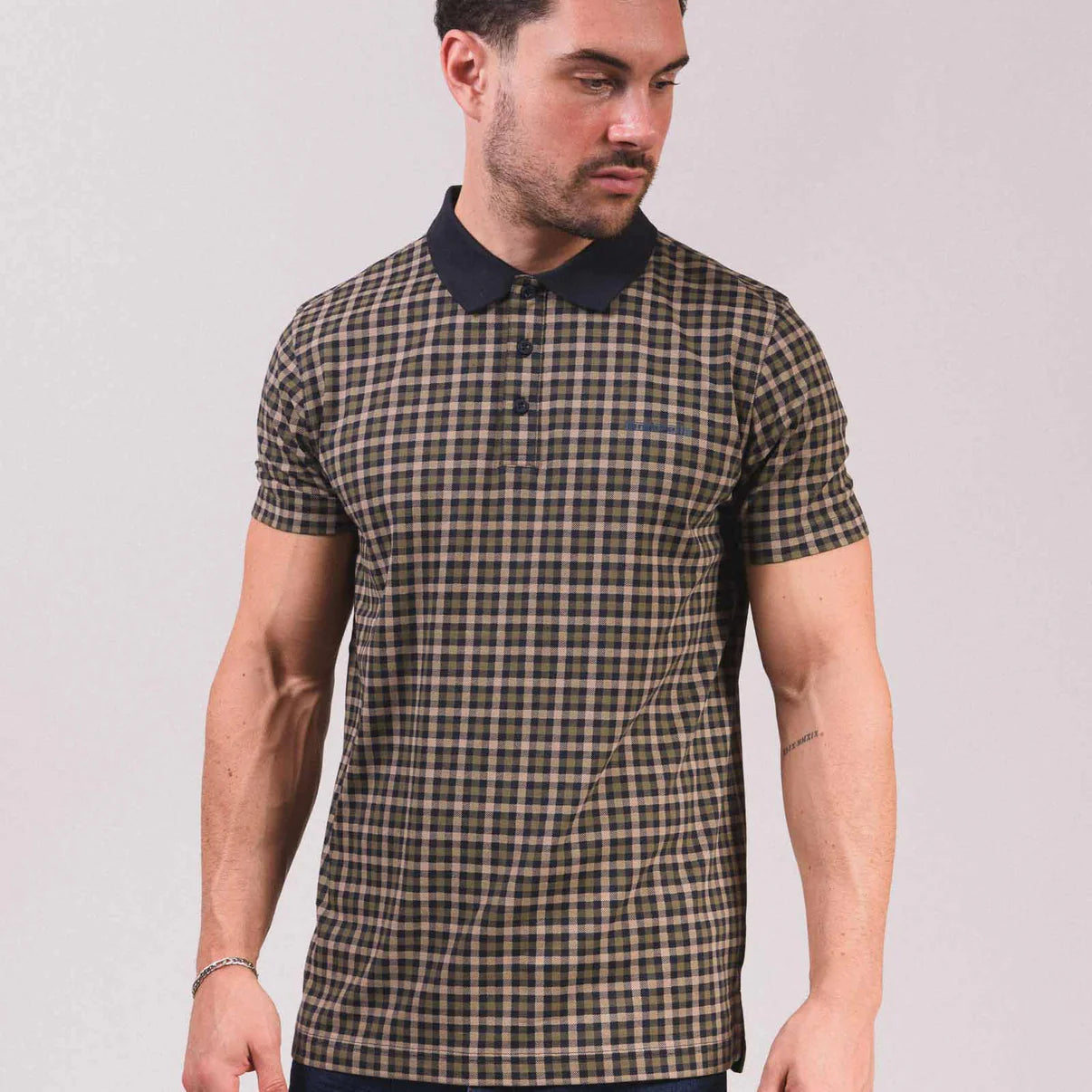 Check Polo - Navy