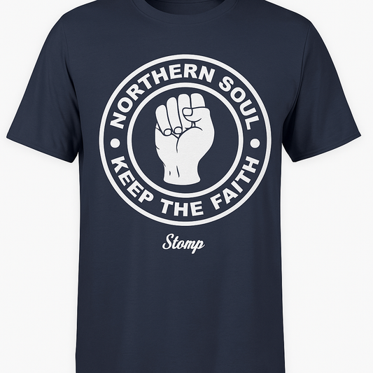 Northern Soul T Shirt - Navy