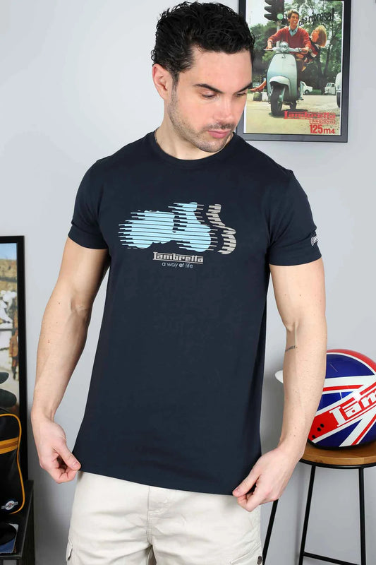 Scooter Blur Tee - Navy