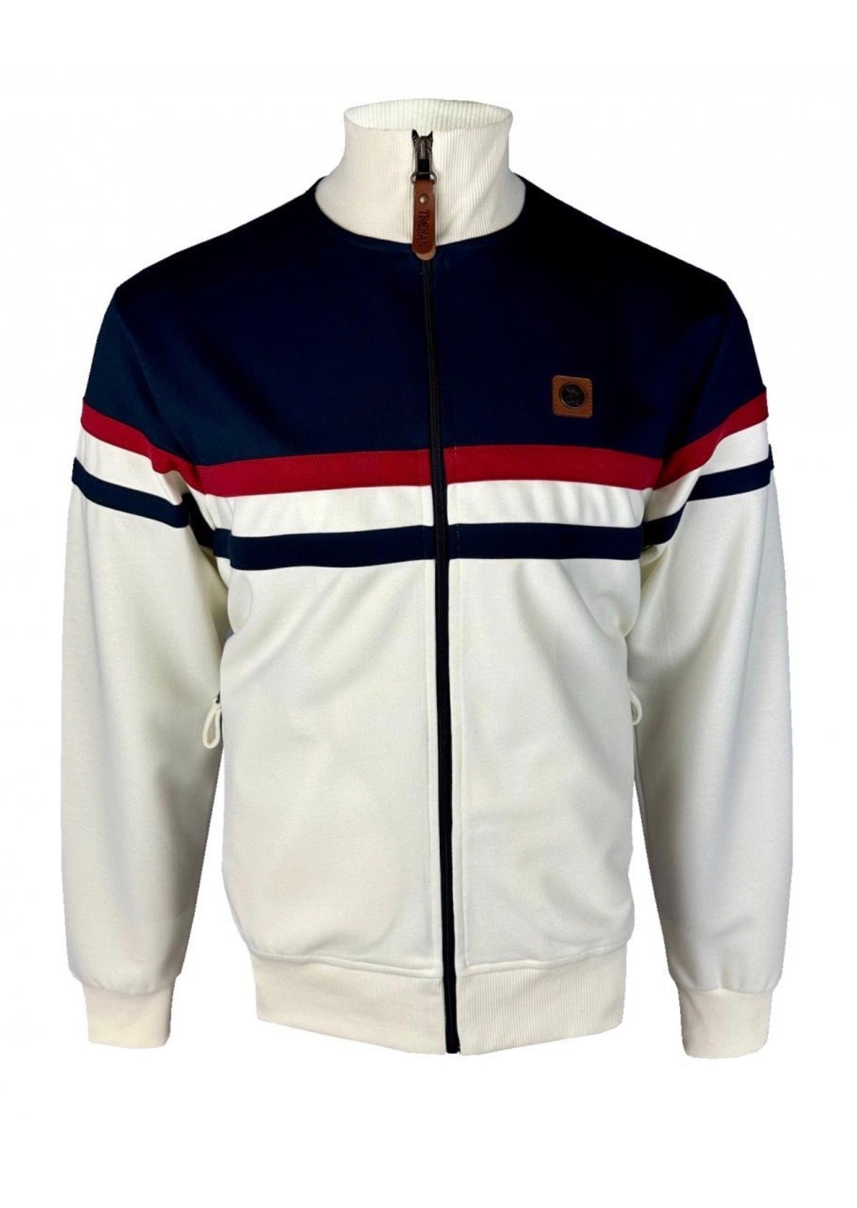 Panel Stripe Track Top - Ecru TR/9051