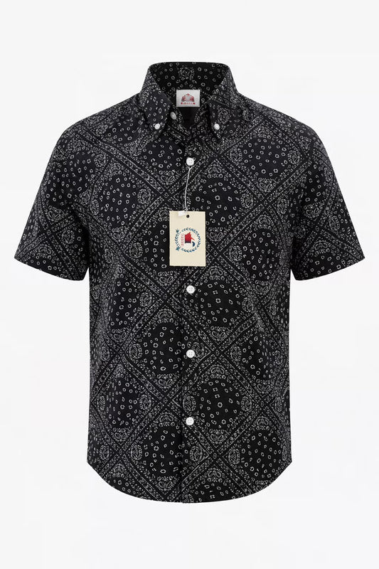 Relco S/S Black Pattern Shirt