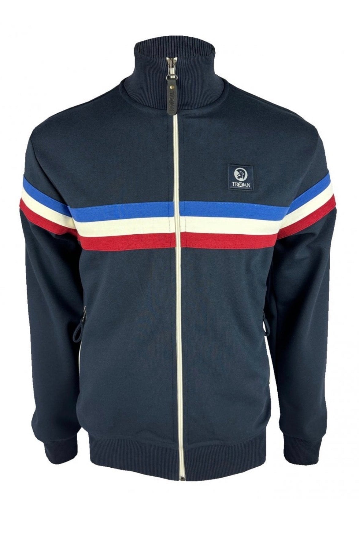 Retro Stripe Track Top - Navy TR/9052