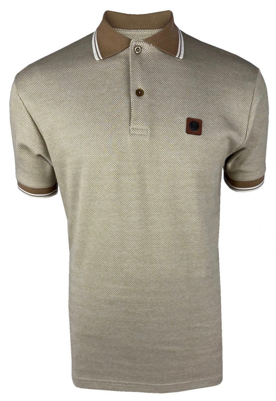Jacquard Semi-Plain Polo - Camel TR/9016